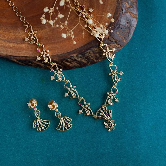 Necklace - Trinity Elegance Necklace - Opal Touch