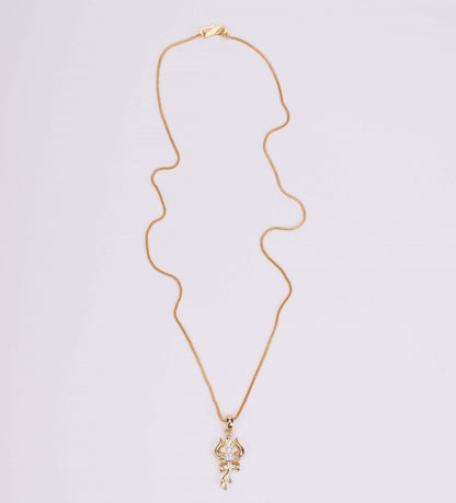 Locket Set - Trishul Mahadev Gold Plated Locket Set - Opal Touch