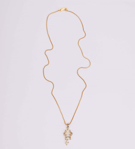 Locket Set - Trishul Mahadev Gold Plated Locket Set - Opal Touch