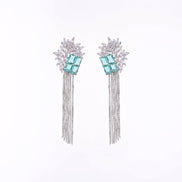 Opal Touch - Turquoise Twilight Earrings - Earrings