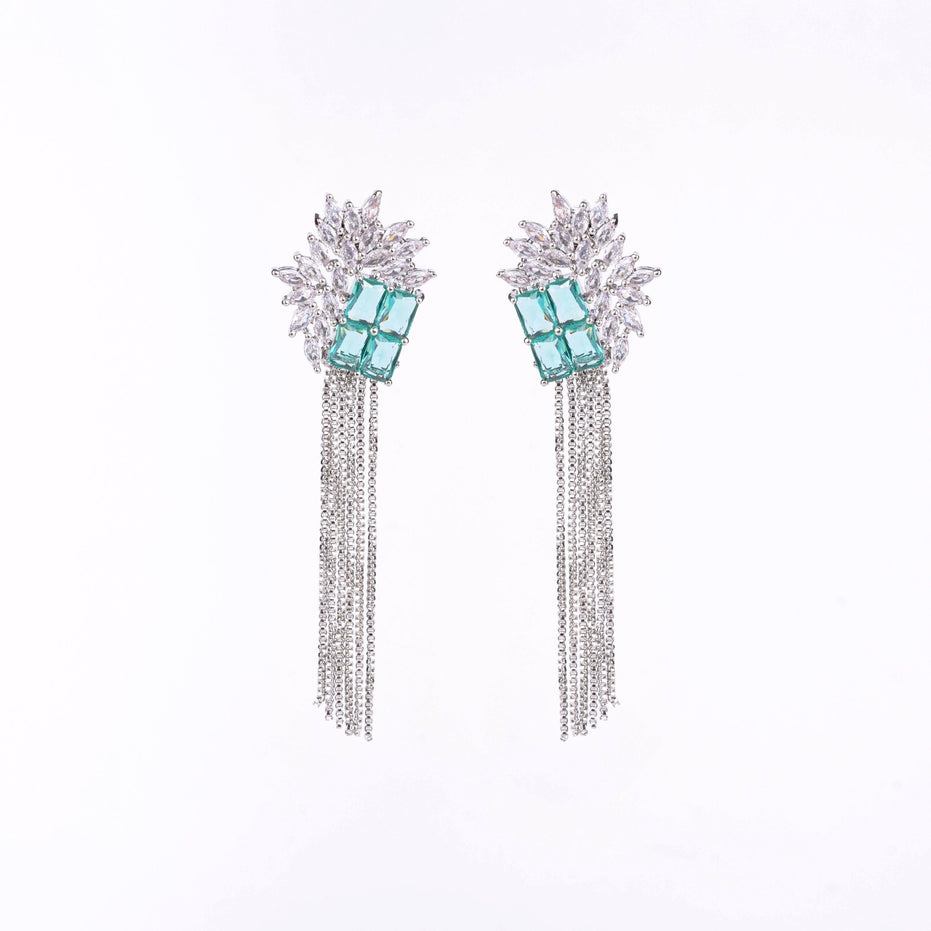 Opal Touch - Turquoise Twilight Earrings - Earrings