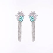 Opal Touch - Turquoise Twilight Earrings - Earrings