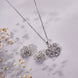 Locket Set - Twilight Blossom Rhodium Plated Locket Set - Opal Touch
