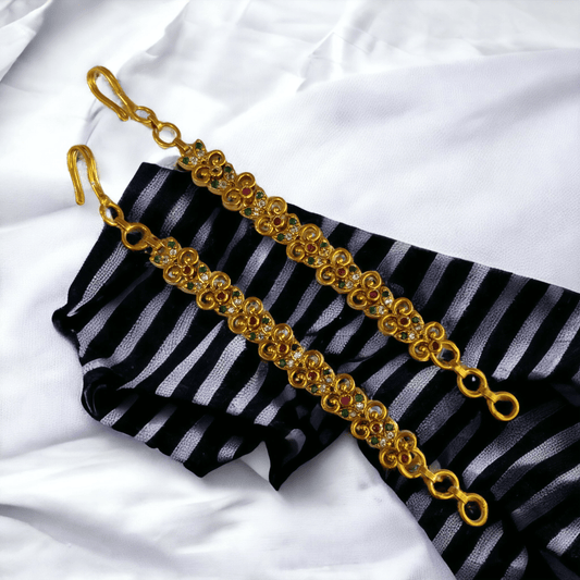 Opal Touch - Twilight Mirage Matil - Red-Green-White Matte Plated Black - Ear Chain