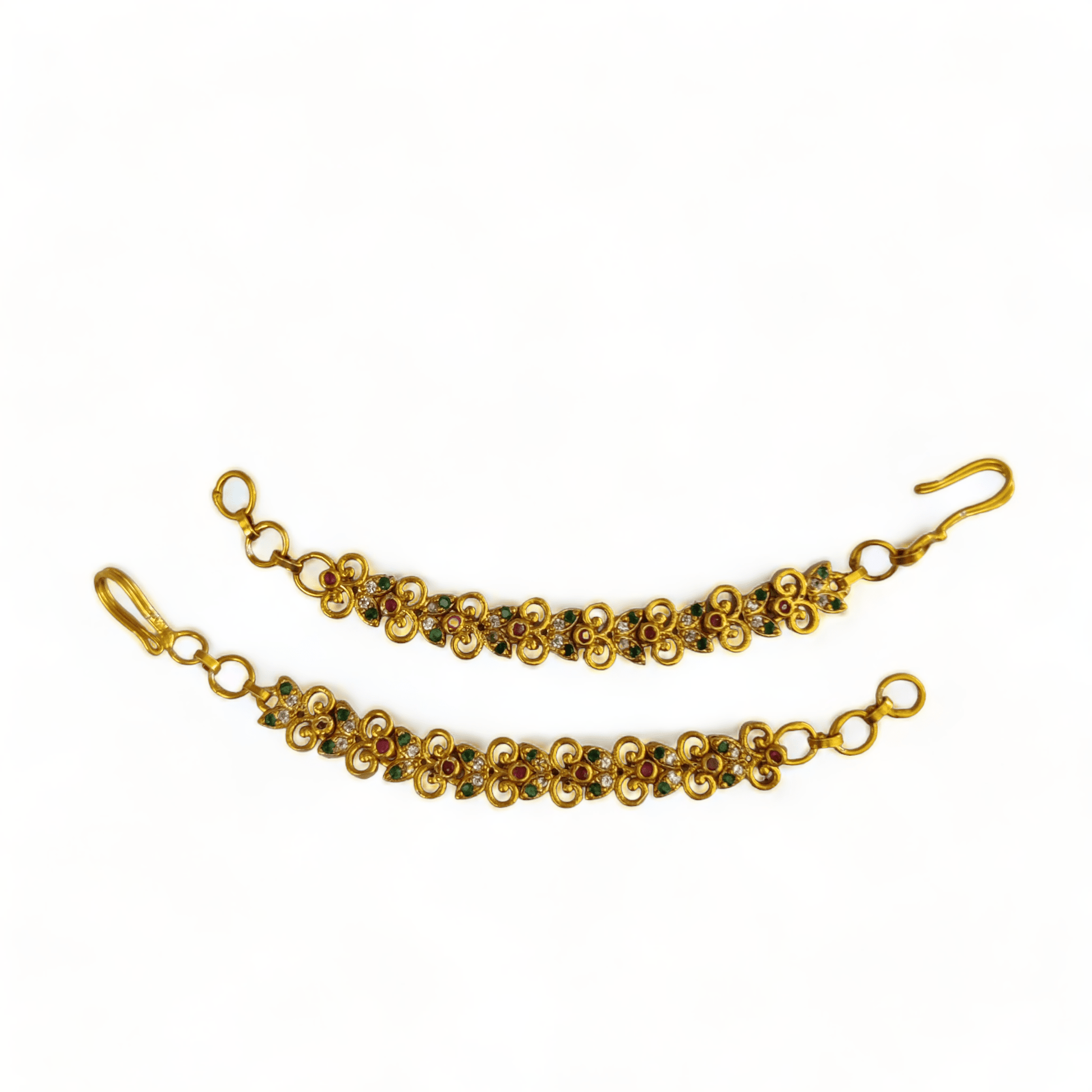 Opal Touch - Twilight Mirage Matil - Red-Green-White Matte Plated Black - Ear Chain