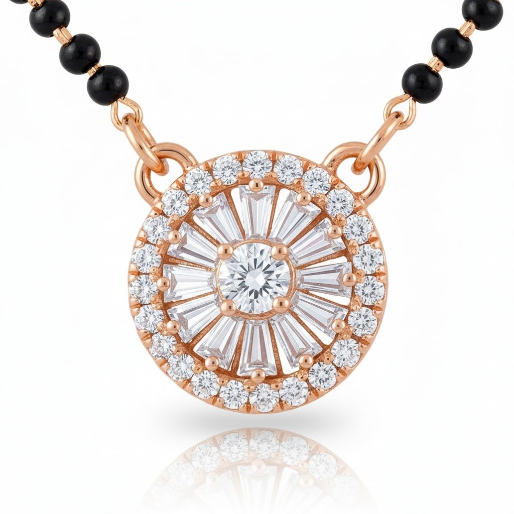 Twilight Rose Mangalsutra - Opal Touch