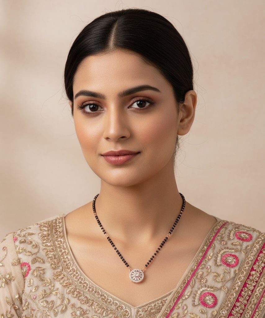 Twilight Rose Mangalsutra - Opal Touch