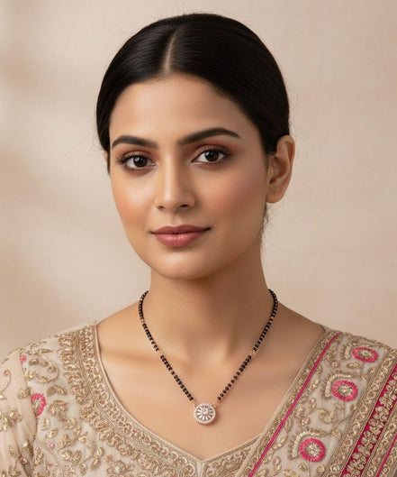 Twilight Rose Mangalsutra - Opal Touch