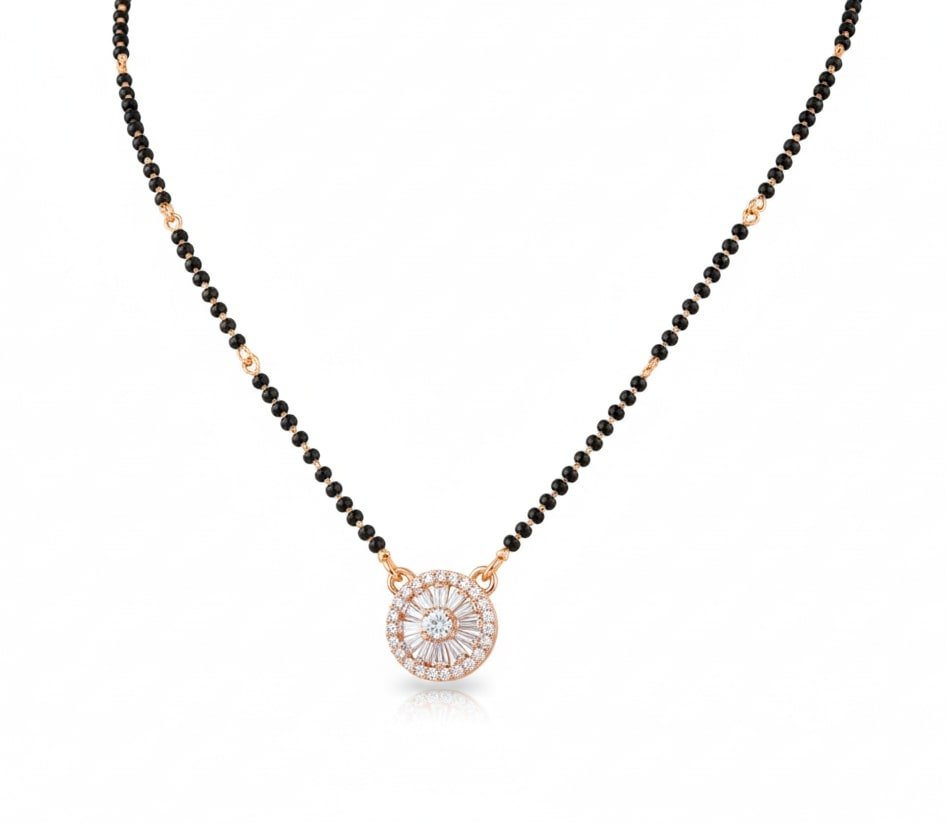 Twilight Rose Mangalsutra - Opal Touch