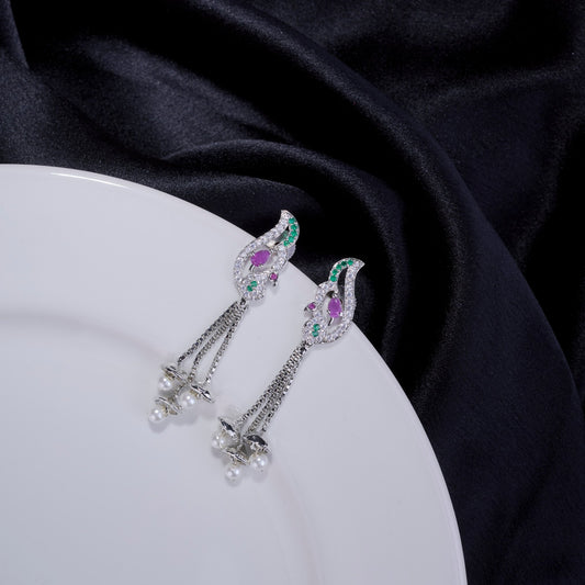 Earrings - Twilight Sparkle Peacock Earrings - Opal Touch