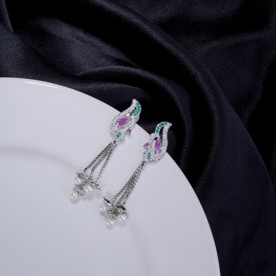 Earrings - Twilight Sparkle Peacock Earrings - Opal Touch