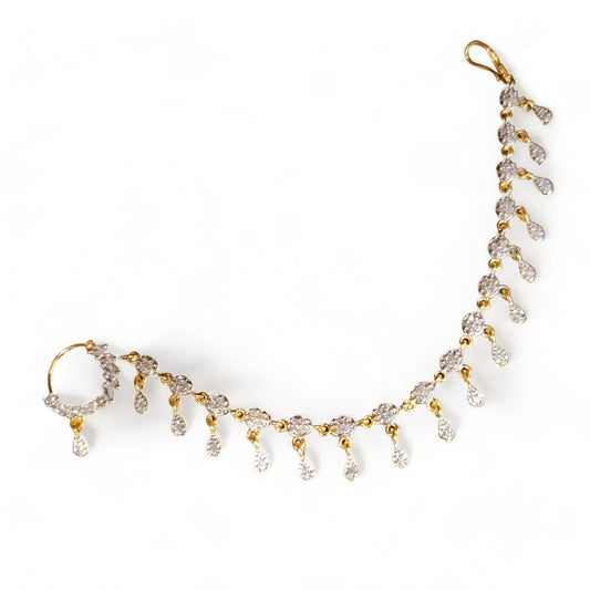 Opal Touch - Twinkling Two Tone Elegant Nose Pin - Nose Pin