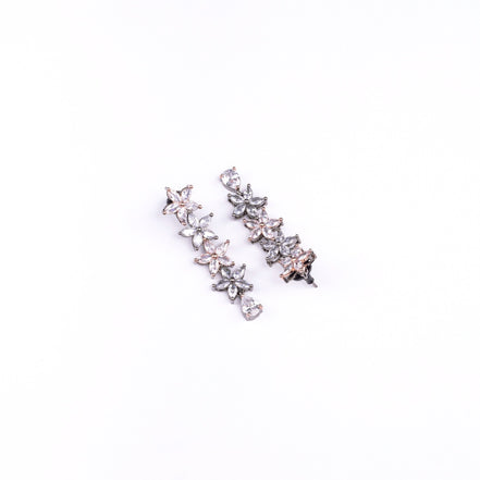 Opal Touch - Two-Tone Rose Silver Earrings - Earrings