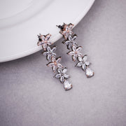 Opal Touch - Two-Tone Rose Silver Earrings - Earrings