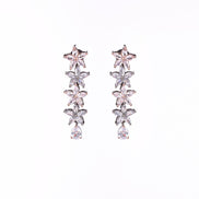 Opal Touch - Two-Tone Rose Silver Earrings - Earrings
