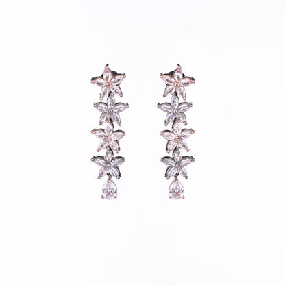 Opal Touch - Two-Tone Rose Silver Earrings - Earrings