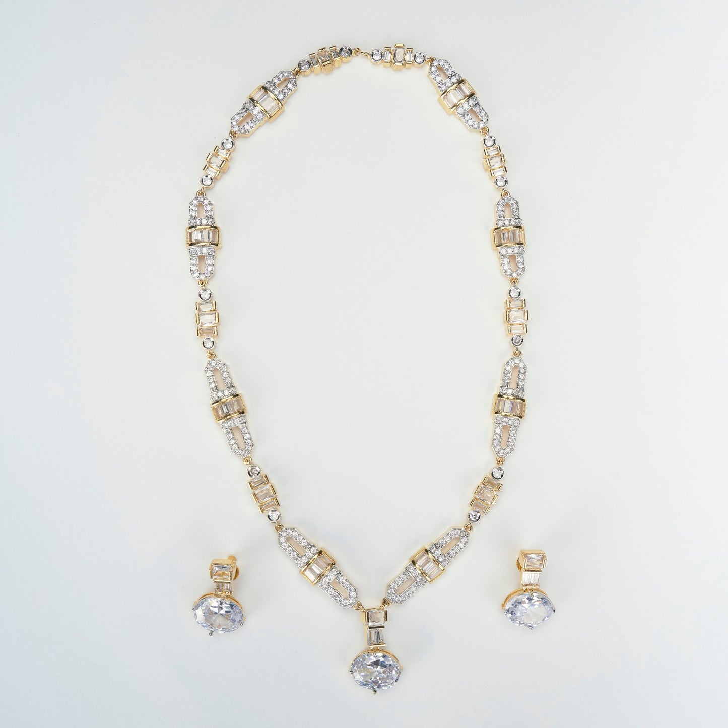 Opal Touch - Two-Toned White Elegance Necklace - Necklace