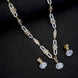 Opal Touch - Two-Toned White Elegance Necklace - Necklace