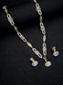 Opal Touch - Two-Toned White Elegance Necklace - Necklace