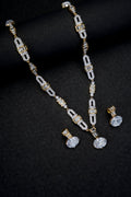 Opal Touch - Two-Toned White Elegance Necklace - Necklace