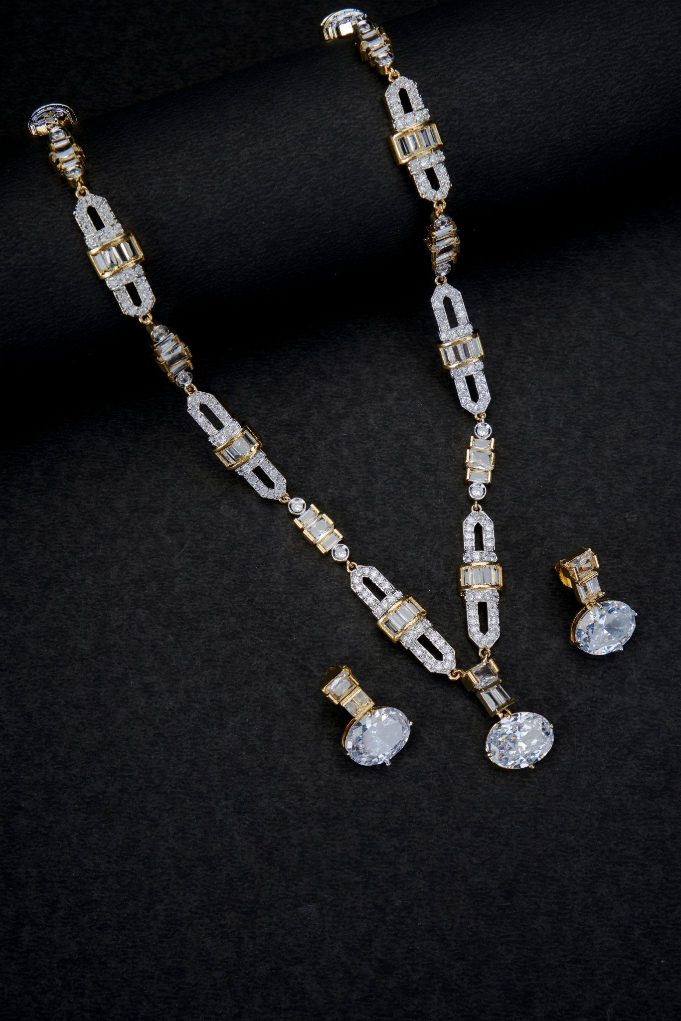 Opal Touch - Two-Toned White Elegance Necklace - Necklace