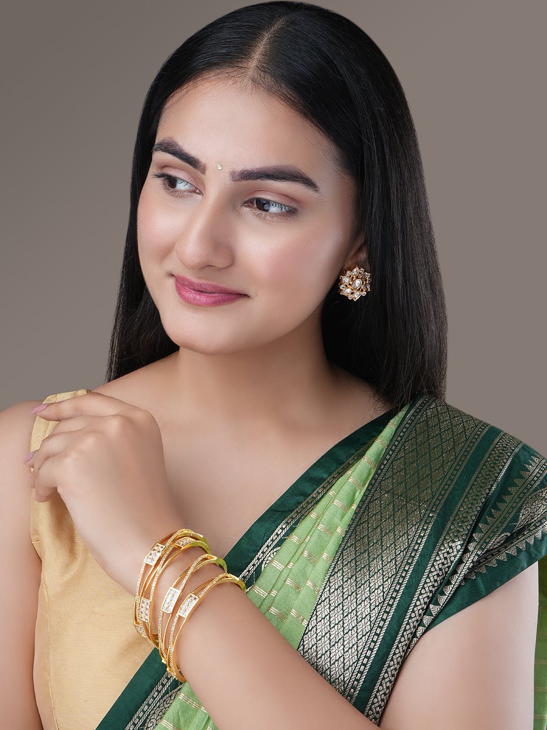 Bangles - Veloura Gold Plated Bangles - Opal Touch