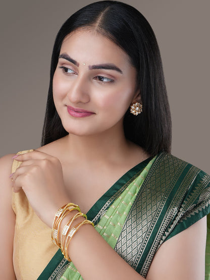 Bangles - Veloura Gold Plated Bangles - Opal Touch