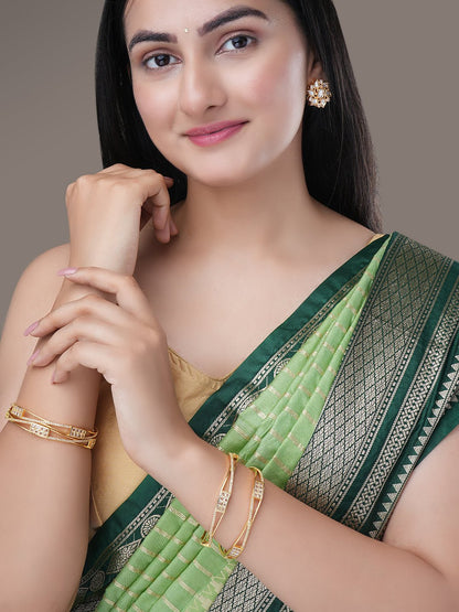 Bangles - Veloura Gold Plated Bangles - Opal Touch