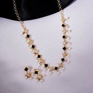 Necklace - Veloura Gold Plated Necklace Set - Opal Touch
