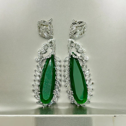 Earrings - Verdant Luxe Danglers Earrings - Opal Touch