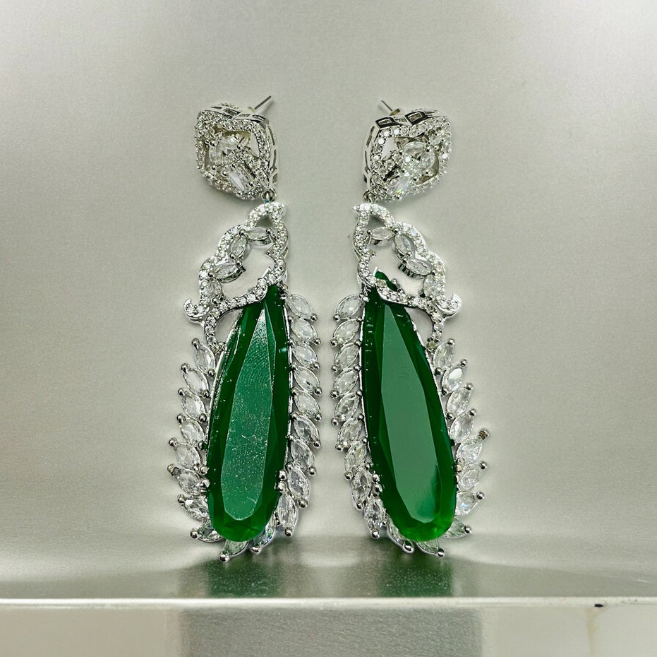 Earrings - Verdant Luxe Danglers Earrings - Opal Touch