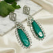 Verdant Luxe Danglers Earrings - Opal Touch
