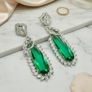 Verdant Luxe Danglers Earrings - Opal Touch