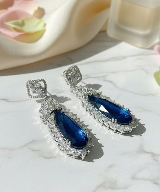 Verdant Luxe Danglers Earrings - Opal Touch