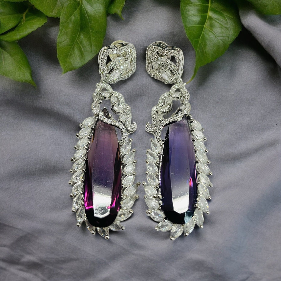 Earrings - Verdant Luxe Danglers Earrings - Opal Touch