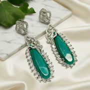 Verdant Luxe Danglers Earrings - Opal Touch