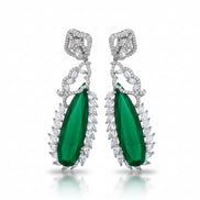 Verdant Luxe Danglers Earrings - Opal Touch