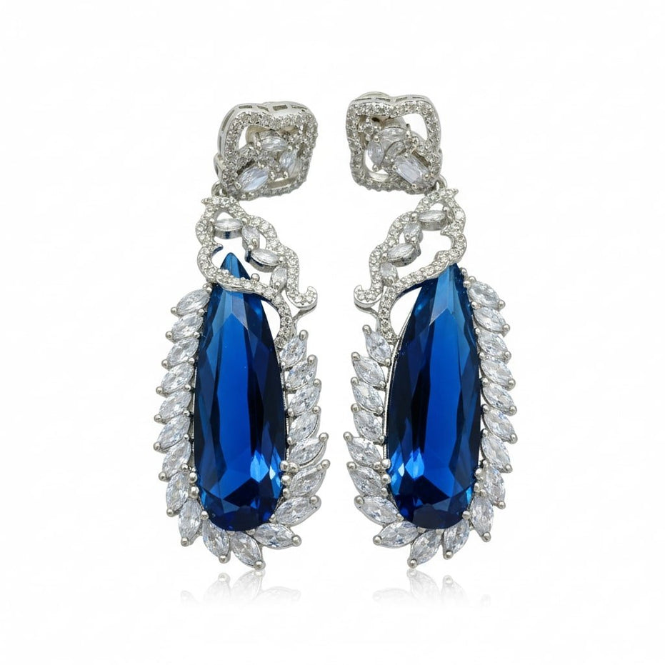 Verdant Luxe Danglers Earrings - Opal Touch