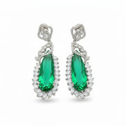 Verdant Luxe Danglers Earrings - Opal Touch