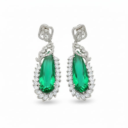 Verdant Luxe Danglers Earrings - Opal Touch