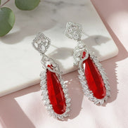 Verdant Luxe Danglers Earrings - Opal Touch