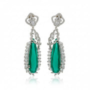 Verdant Luxe Danglers Earrings - Opal Touch