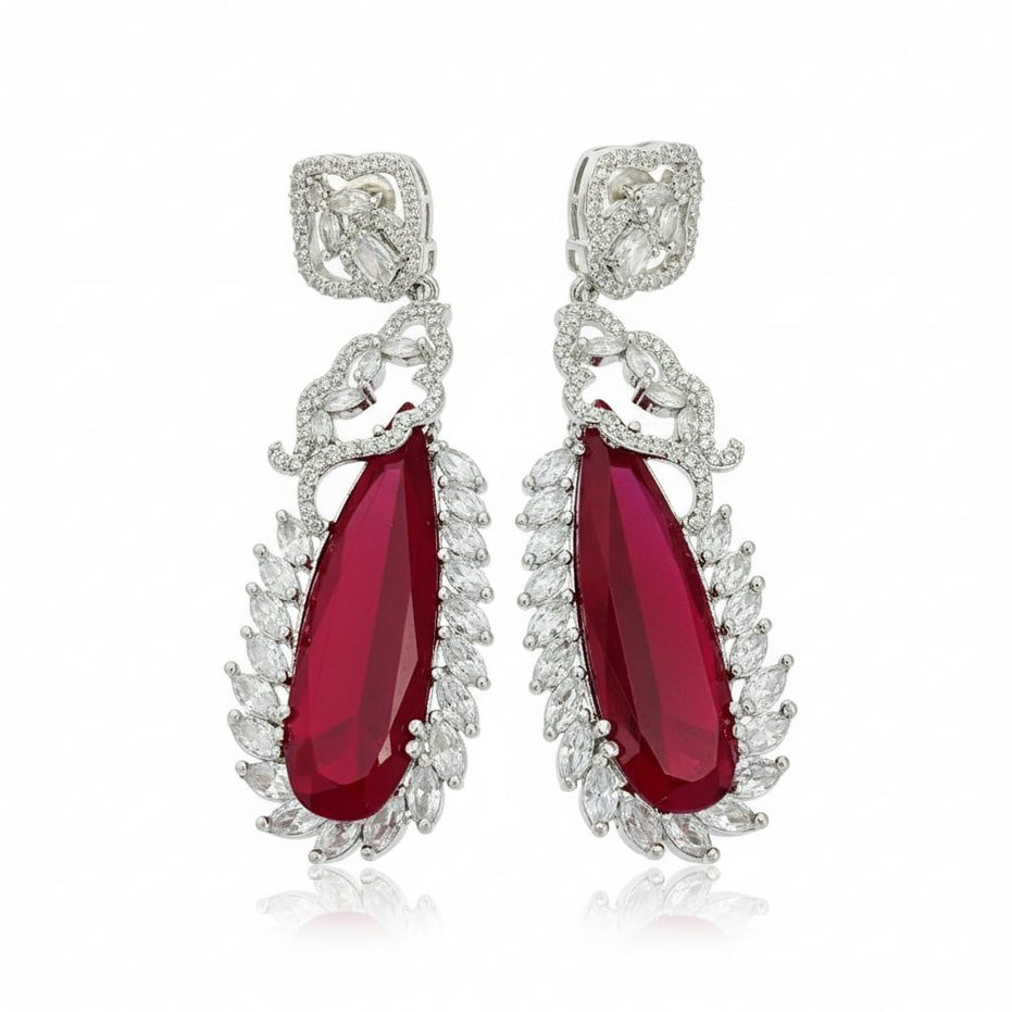 Verdant Luxe Danglers Earrings - Opal Touch