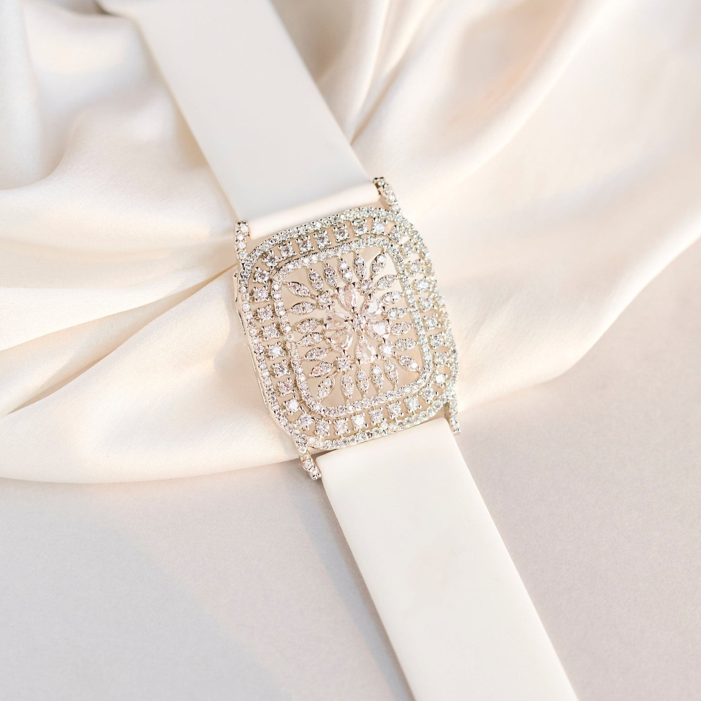 Bracelet - Vibe Rhodium Band Bracelet - Opal Touch