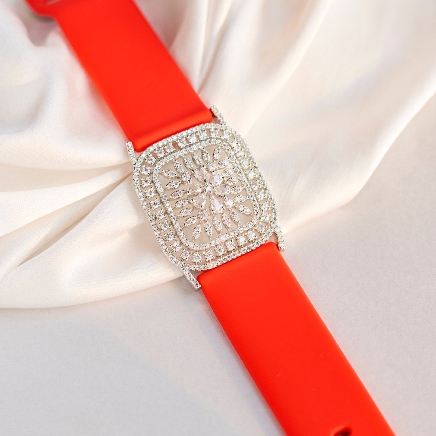 Bracelet - Vibe Rhodium Band Bracelet - Opal Touch