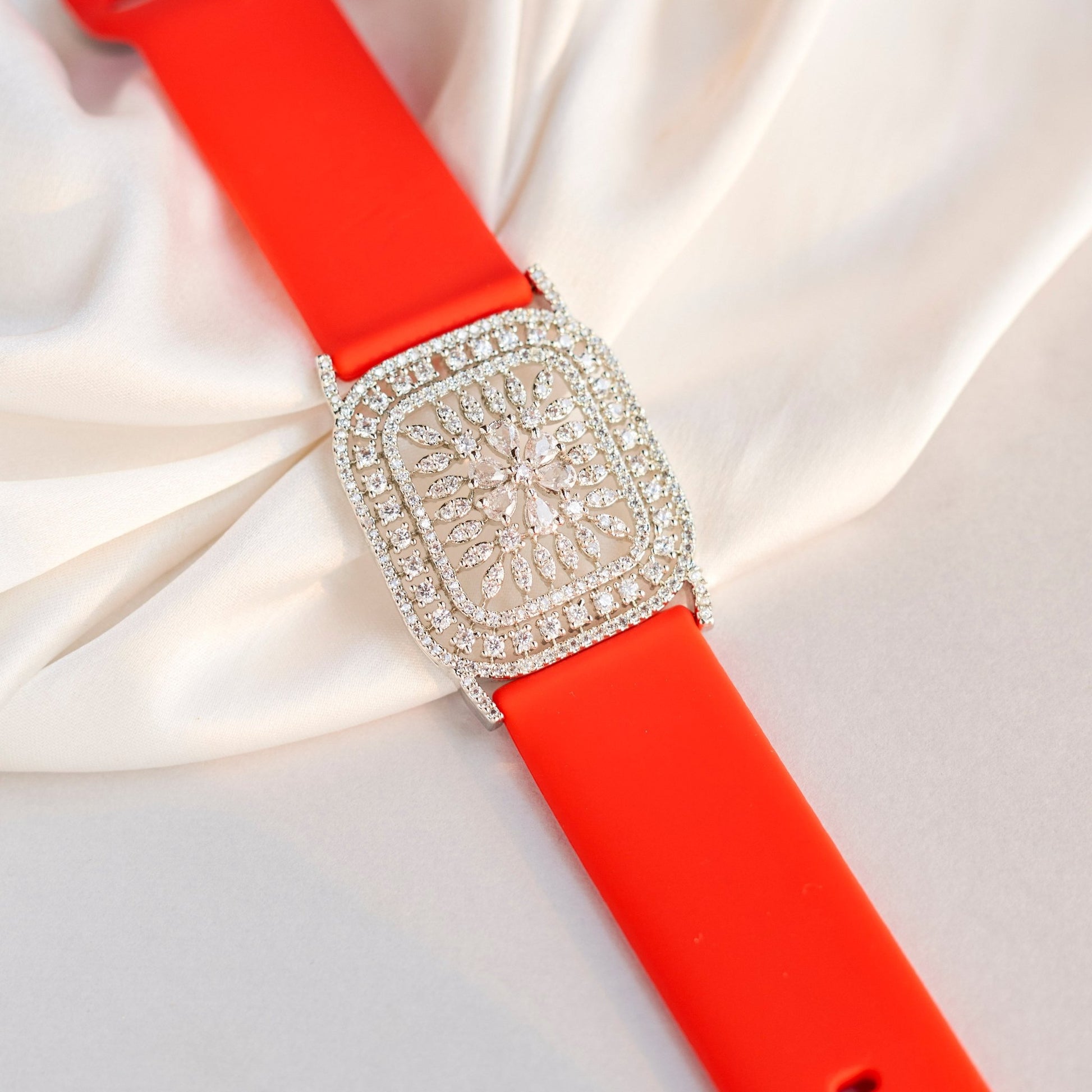 Bracelet - Vibe Rhodium Band Bracelet - Opal Touch