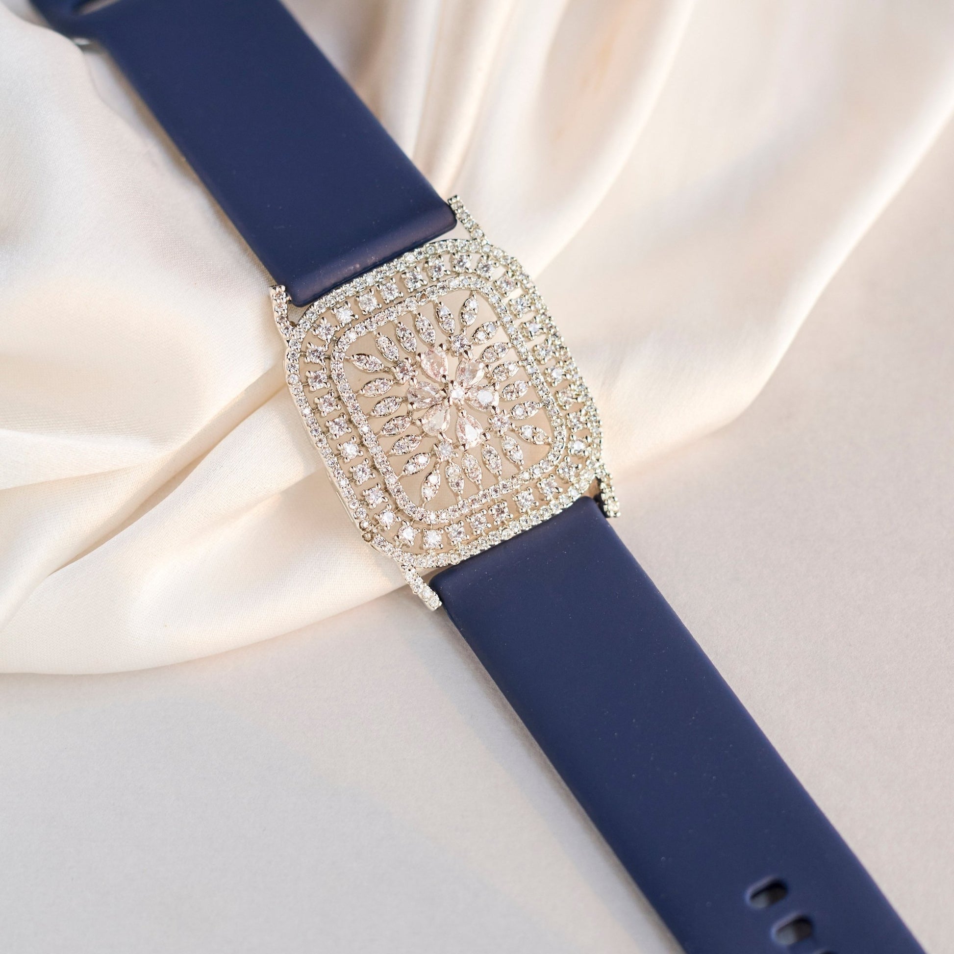 Bracelet - Vibe Rhodium Band Bracelet - Opal Touch