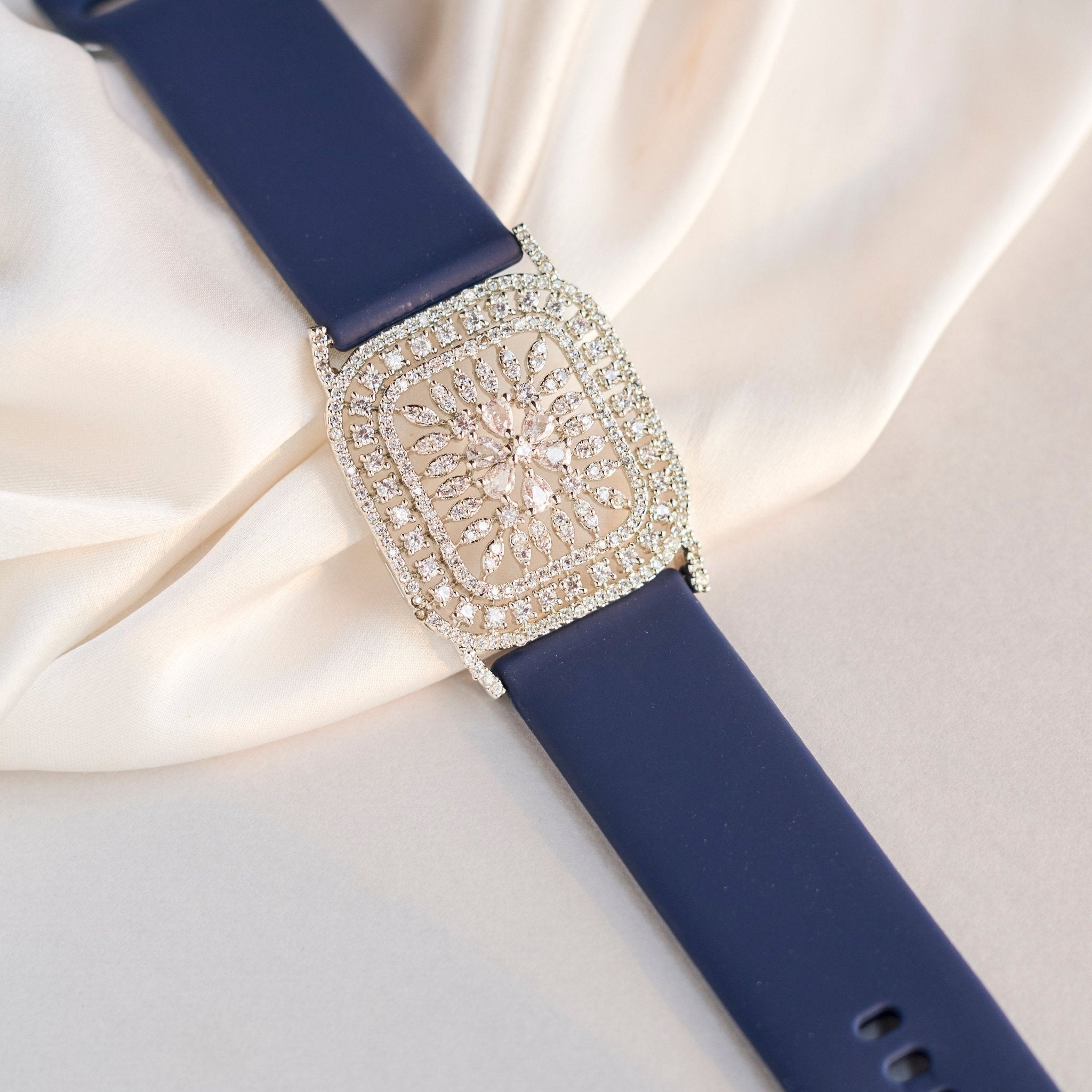 Bracelet - Vibe Rhodium Band Bracelet - Opal Touch