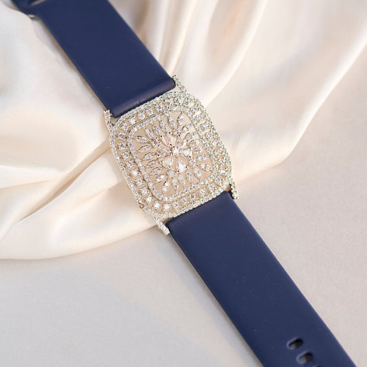 Bracelet - Vibe Rhodium Band Bracelet - Opal Touch