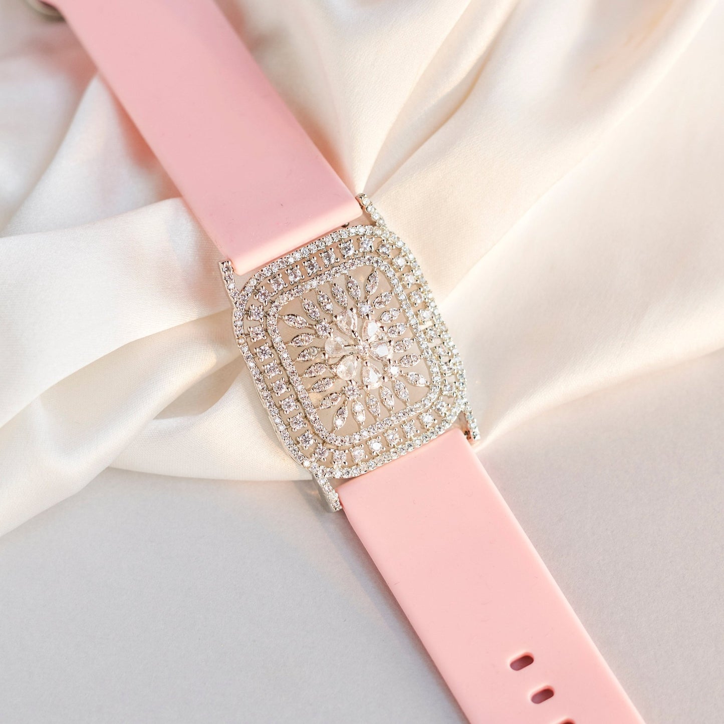 Bracelet - Vibe Rhodium Band Bracelet - Opal Touch